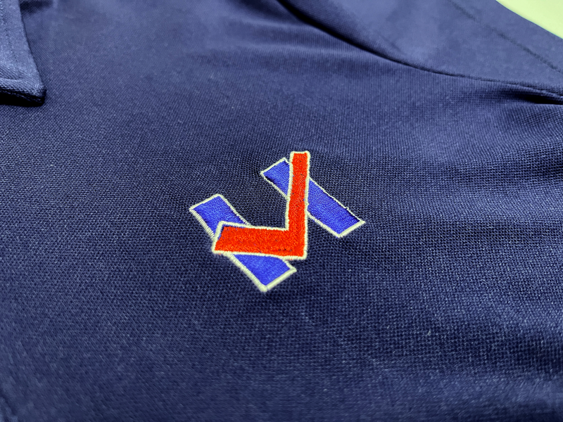 哈佛補習班丈青紅邊排汗 POLO 制服刺繡與網版印刷