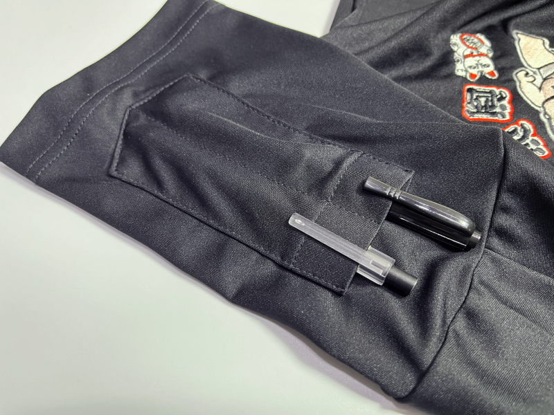 淺酒熱炒居酒屋黑色排汗 POLO 制服刺繡與背面印刷