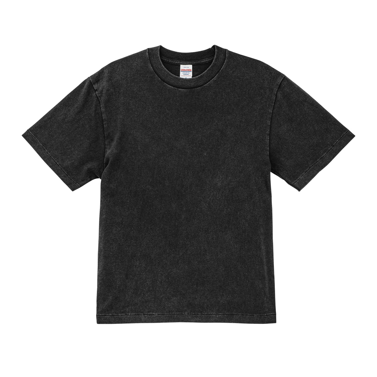 United Athle 4230_01 氣流紡水洗 T 恤 0959水洗黑 正面