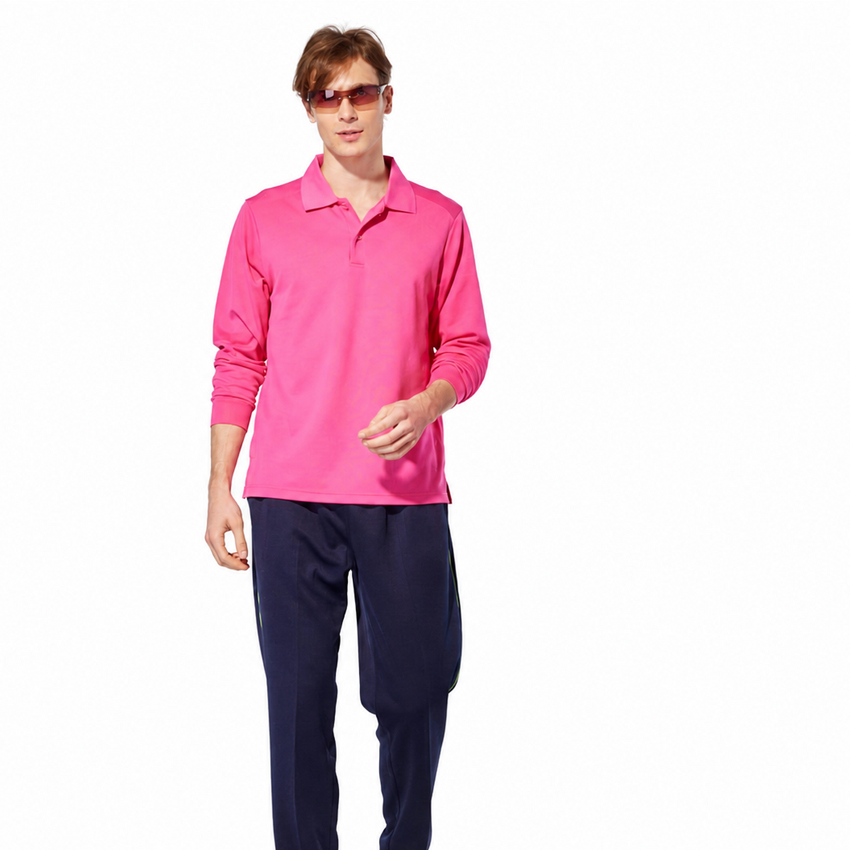 121 中空紗排汗長袖 POLO 衫男版｜客製制服