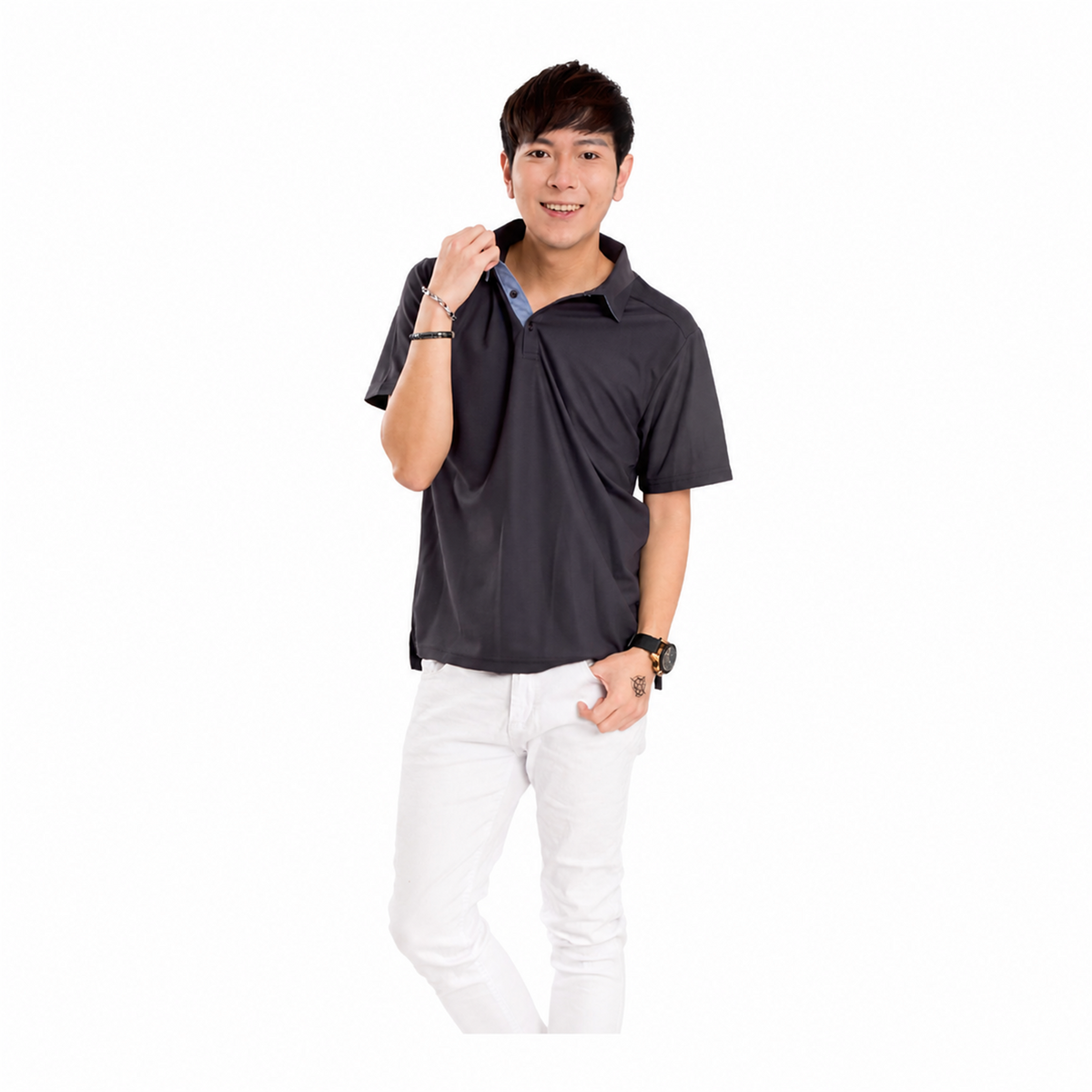 107 男版涼感牛津 POLO 衫｜客製排汗制服