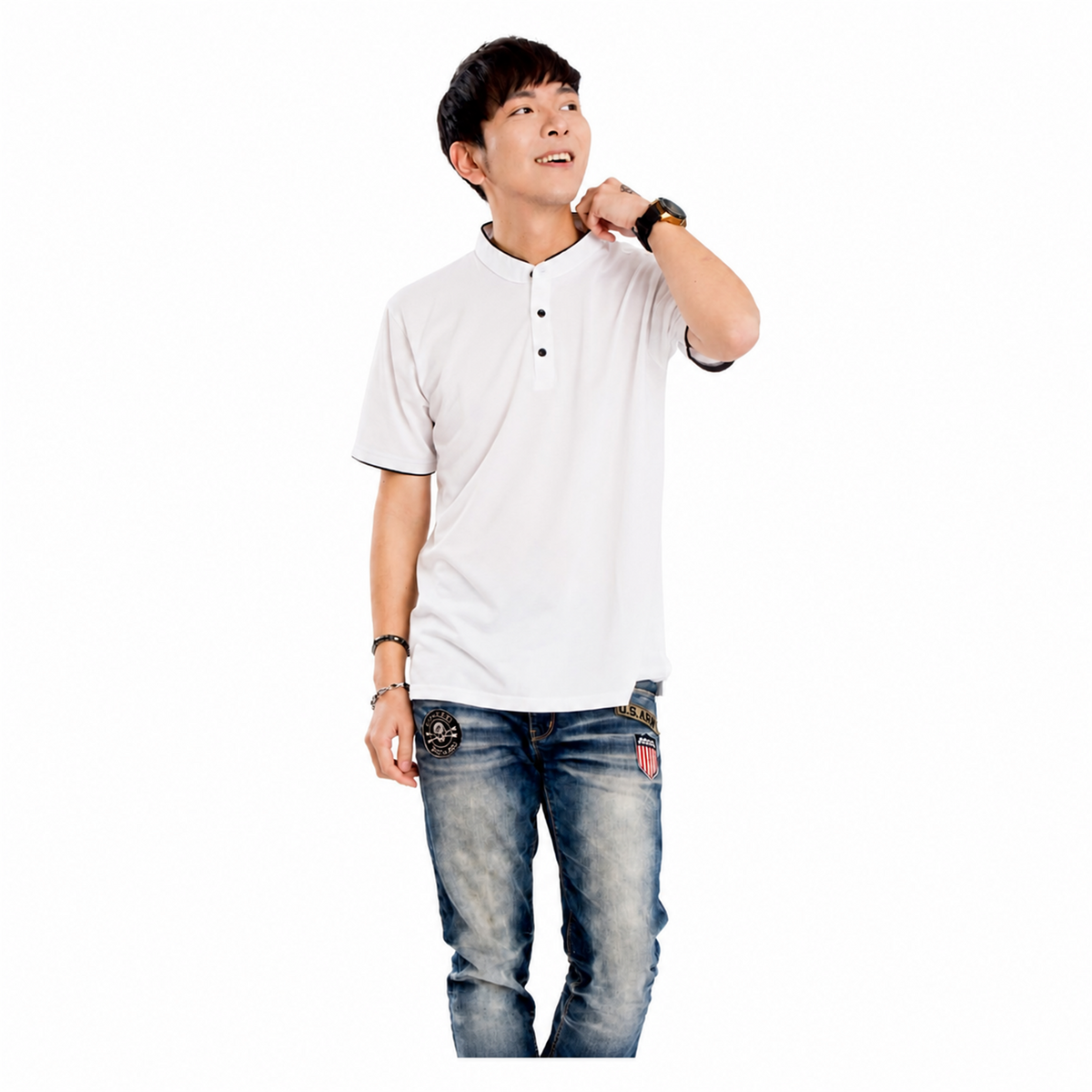 802 男版立領亮點布短袖 POLO 衫｜客製團體服